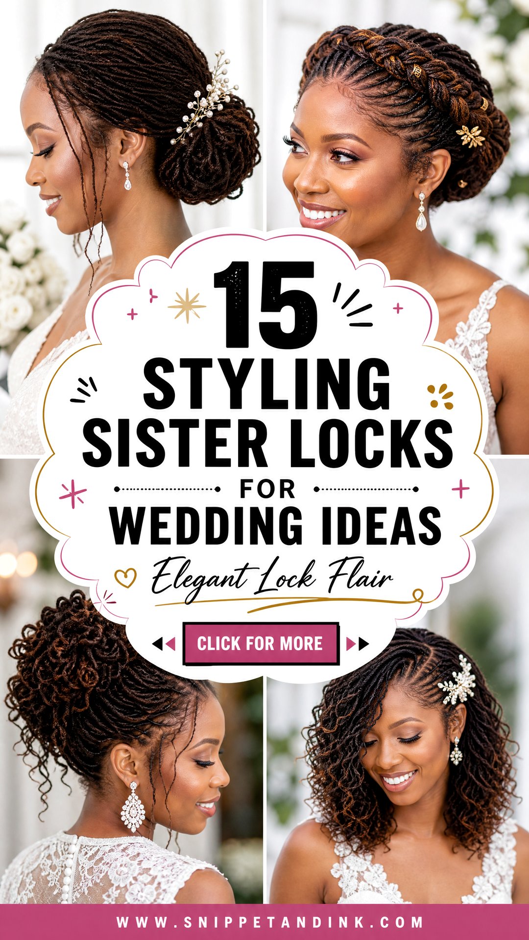 15 Styling Sister Locks for Wedding Ideas With Elegant Flair - 15 Styling Sister Locks for Wedding Ideas With Elegant Flair