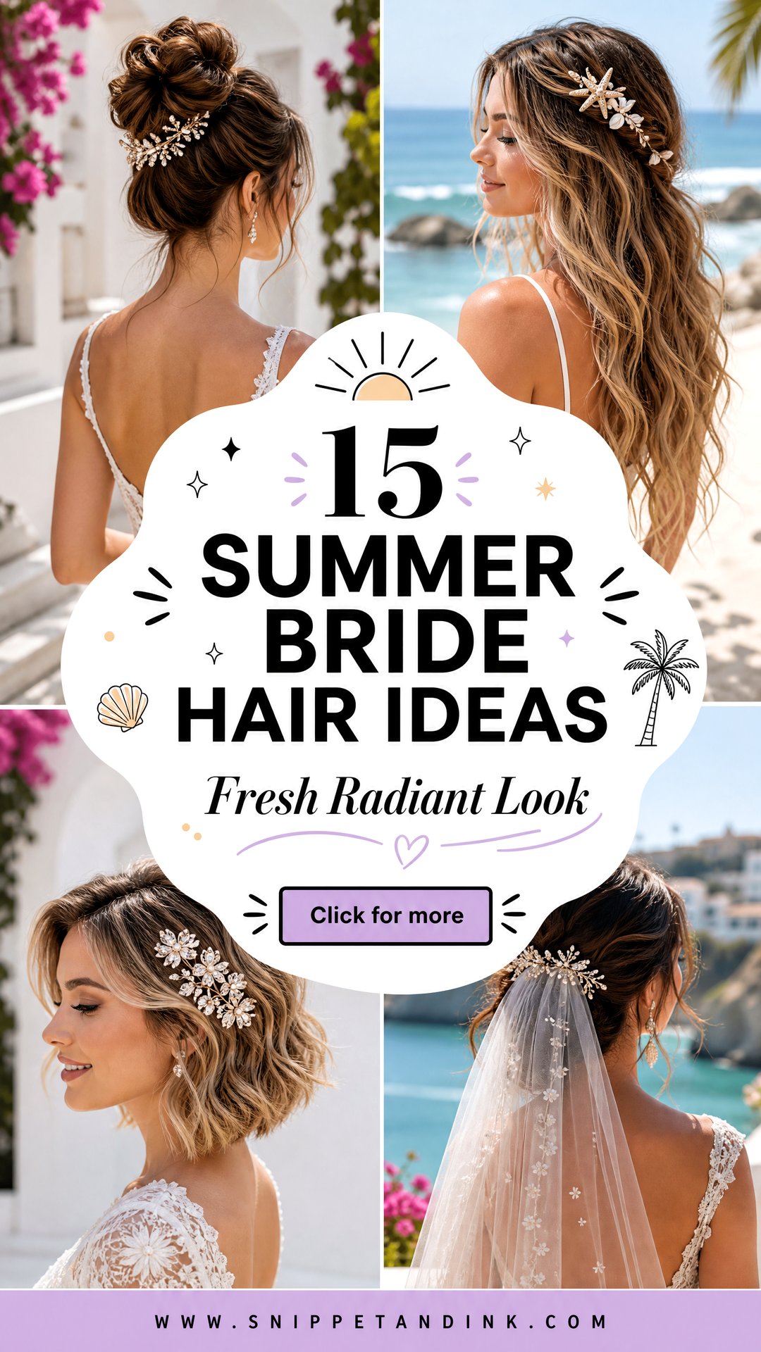 15 Summer Bride Hair Ideas for a Fresh Radiant Look - 15 Summer Bride Hair Ideas for a Fresh, Radiant Look