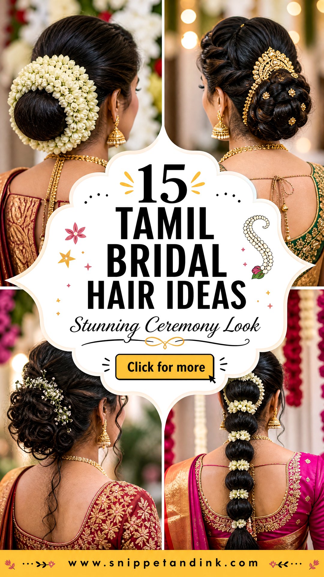 15 Tamil Bridal Hair Ideas for a Stunning Ceremony Look - 15 Tamil Bridal Hair Ideas for a Stunning Ceremony Look