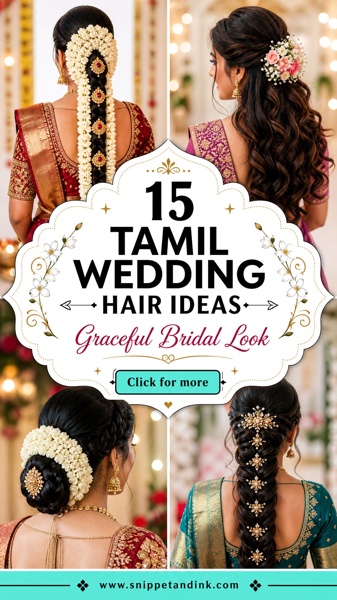 15 Tamil Wedding Hair Ideas for a Graceful Bridal Look - 15 Tamil Wedding Hair Ideas for a Graceful Bridal Look