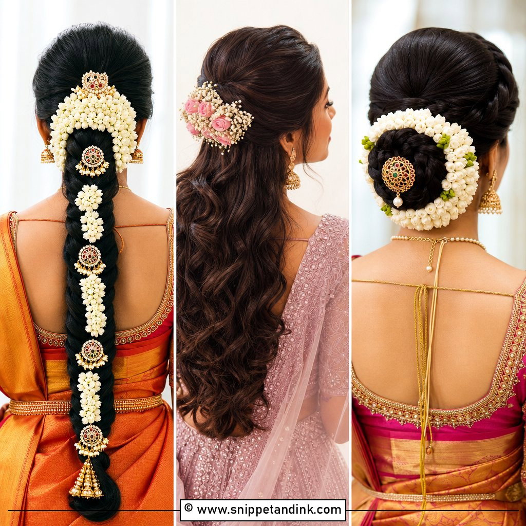 15 Tamil Wedding Hair Ideas for a Graceful Bridal Look