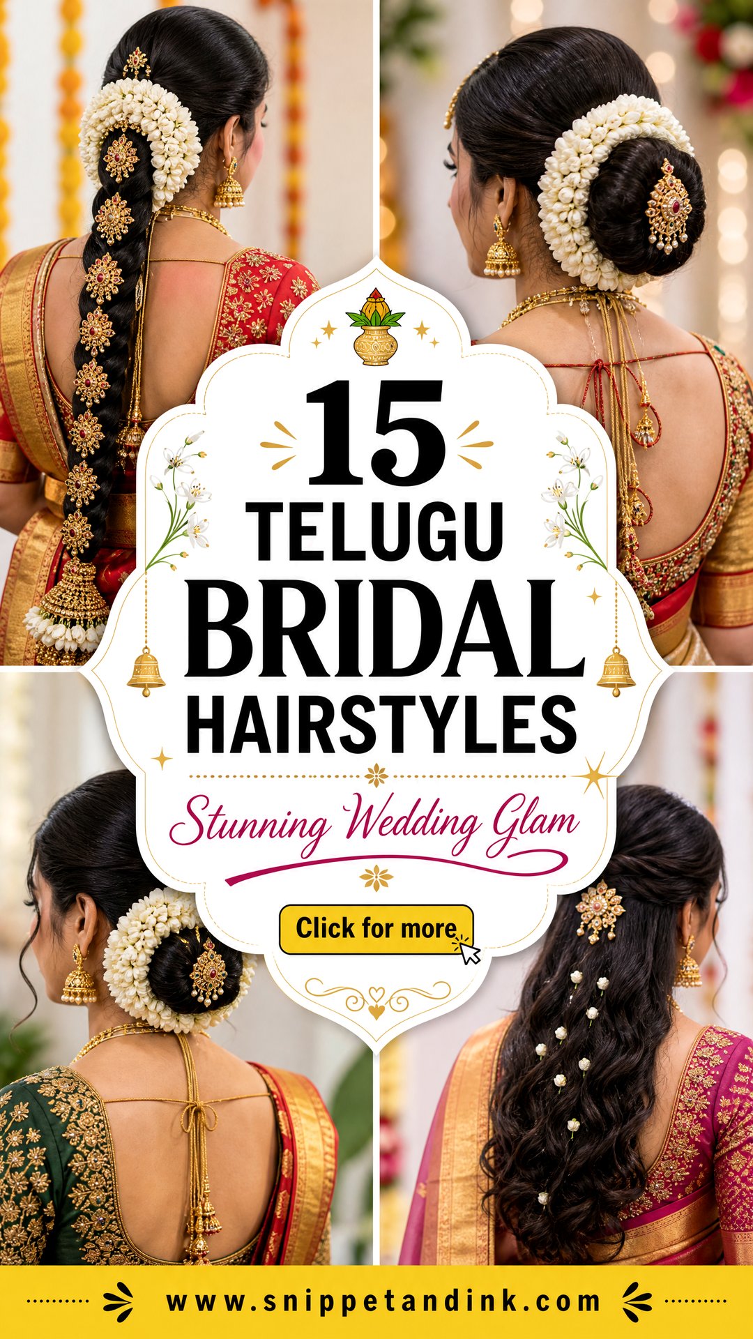 15 Telugu Bridal Hairstyles for Stunning Wedding Glam - 15 Telugu Bridal Hairstyles for Stunning Wedding Glam