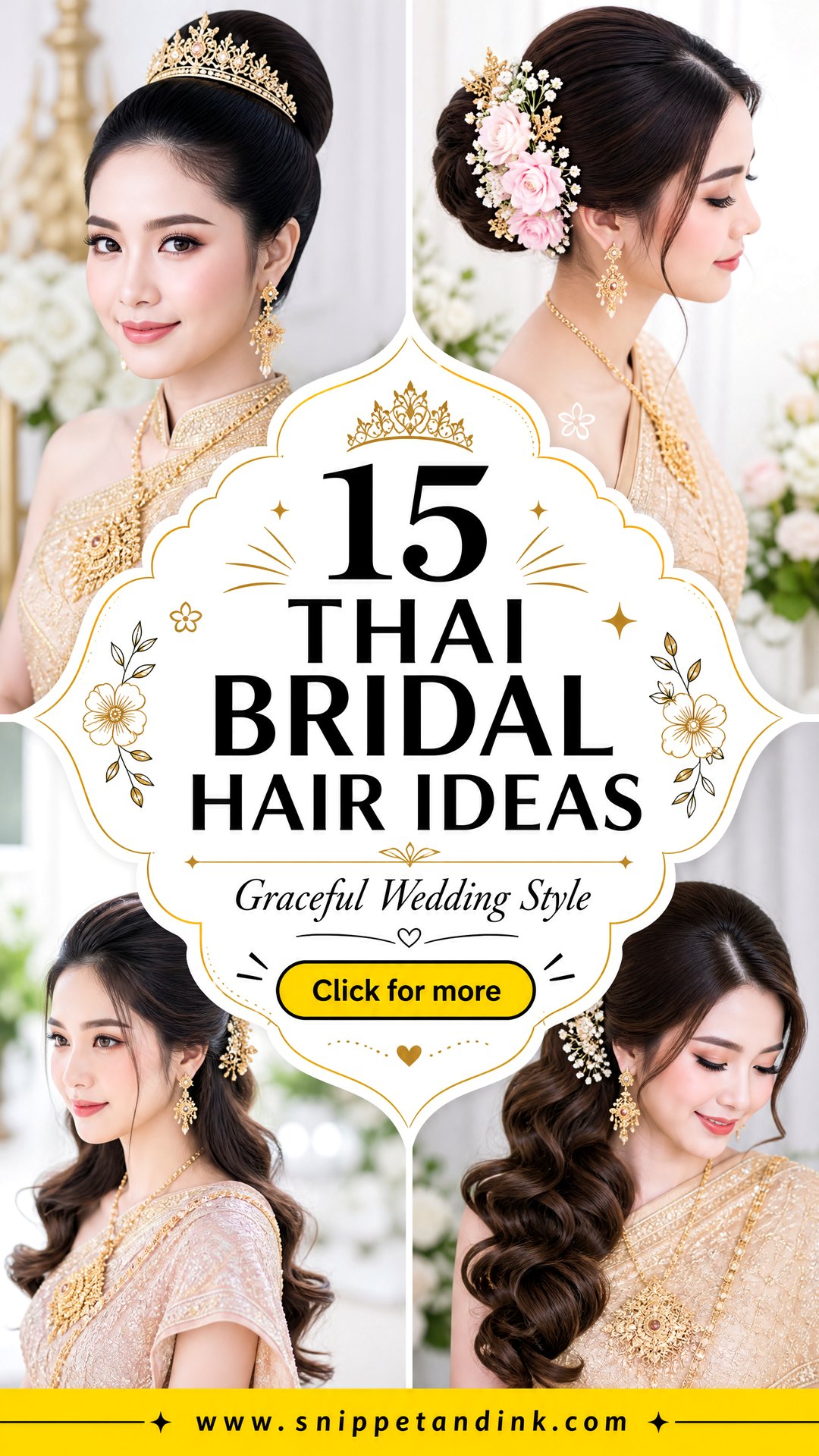 15 Thai Bridal Hair Ideas for Graceful Wedding Style - 15 Thai Bridal Hair Ideas for Graceful Wedding Style
