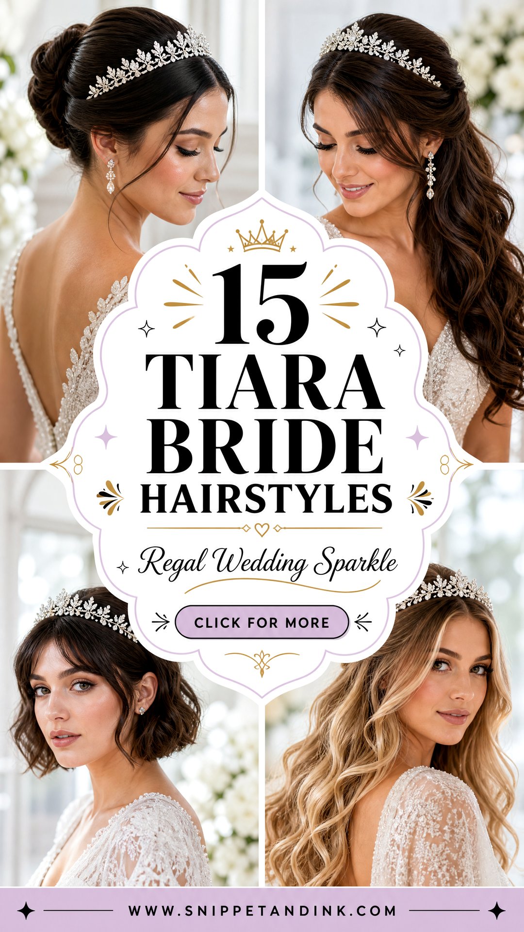 15 Tiara Bride Hairstyles for Regal Wedding Sparkle - 15 Tiara Bride Hairstyles for Regal Wedding Sparkle