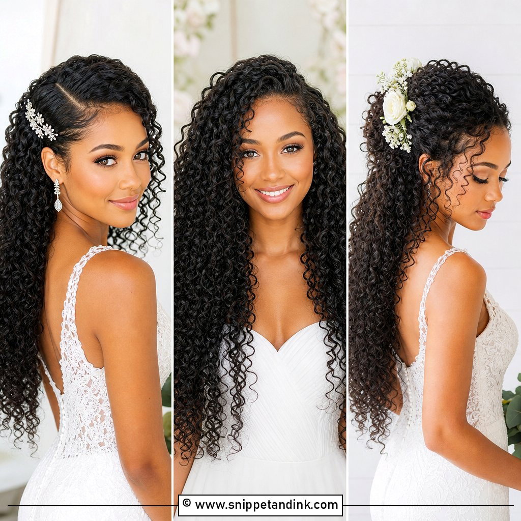15 Tight Curls Wedding Hair Ideas for Defined Glam