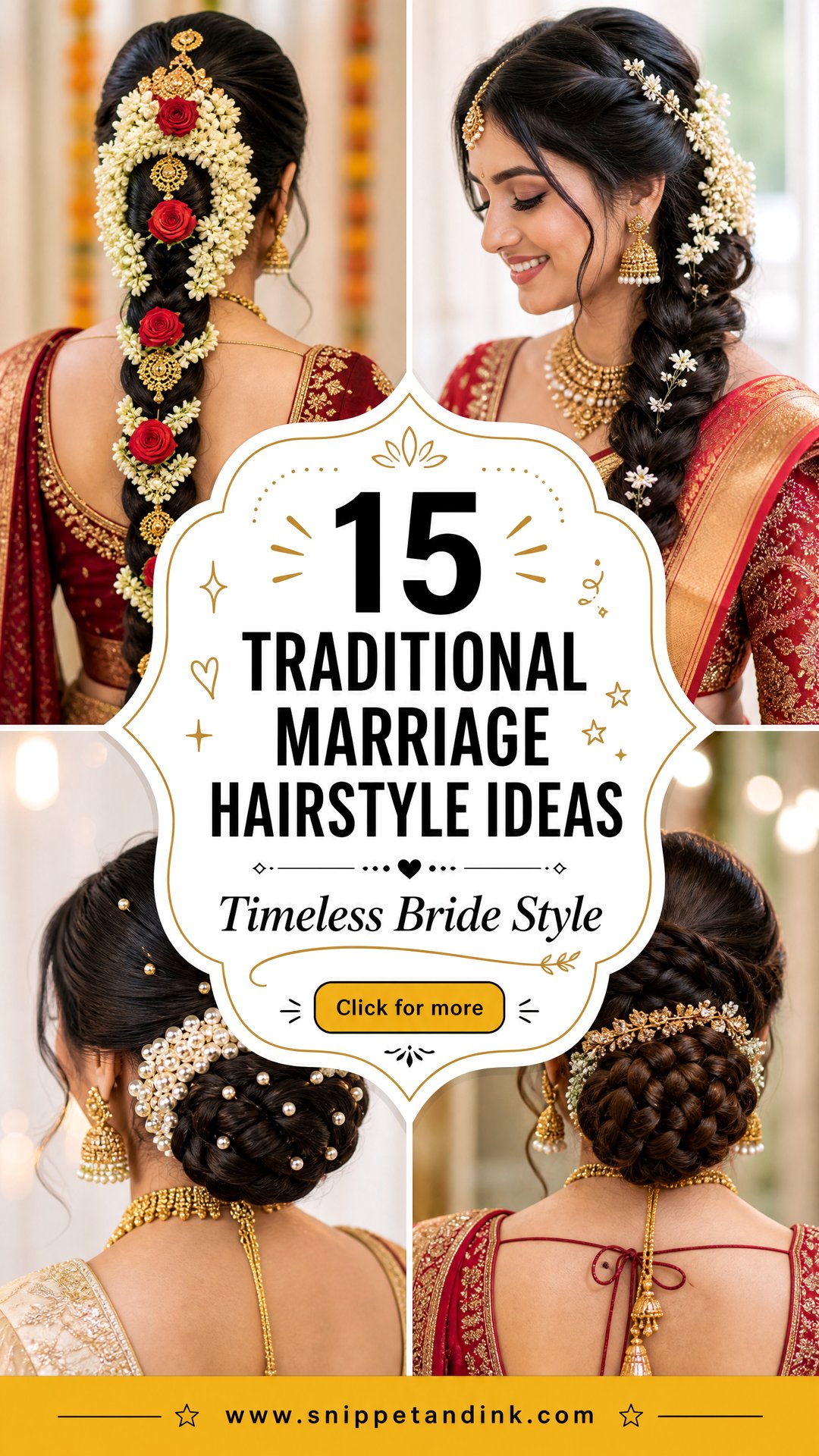 15 Traditional Marriage Hairstyle Ideas for Brides - 15 Traditional Marriage Hairstyle Ideas for Brides