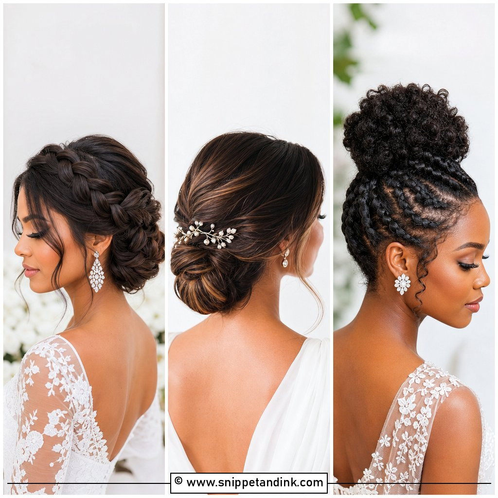 15 Updo Styles for Black Women Wedding Glam Looks