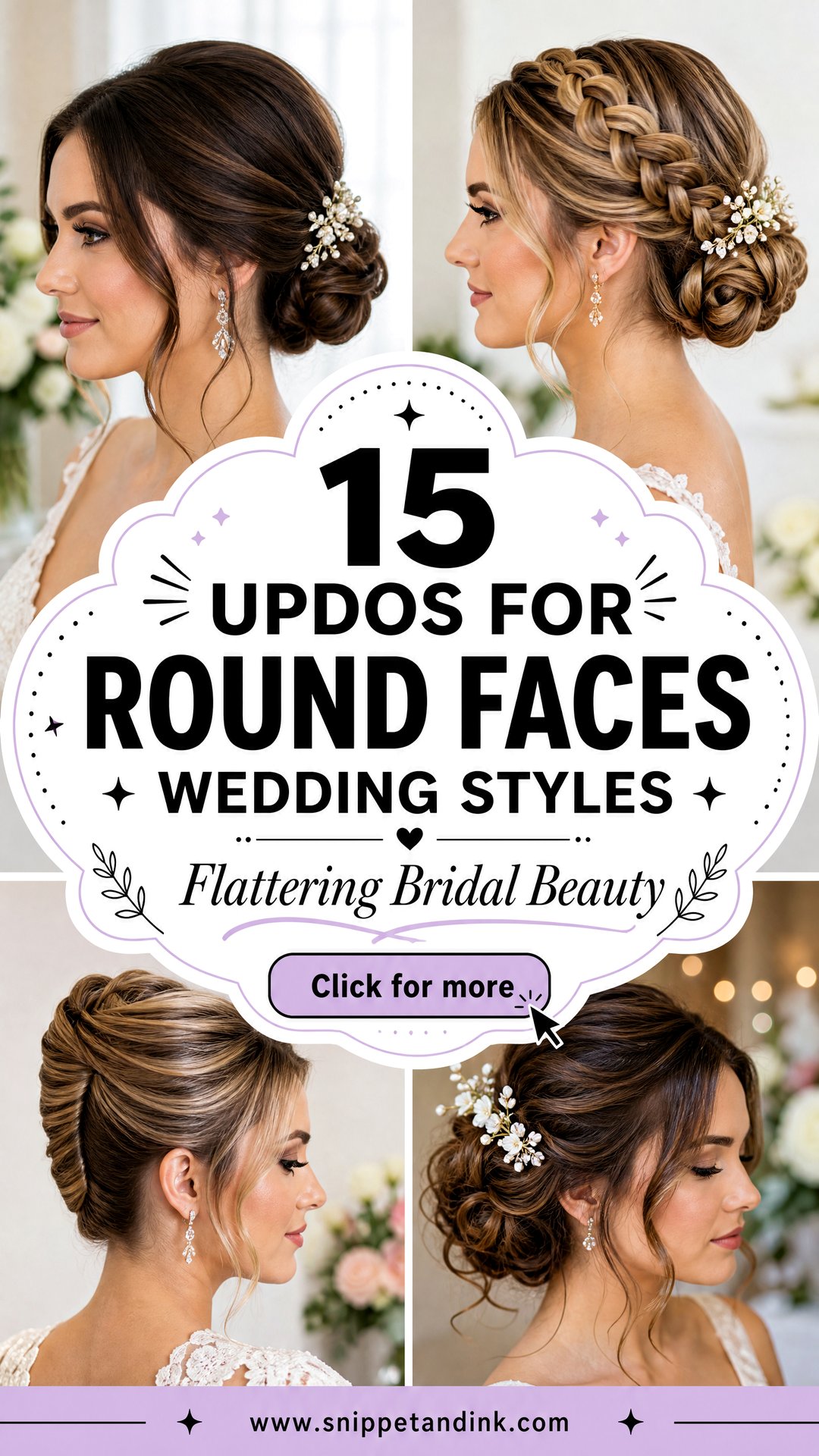 15 Updos for Round Faces Wedding Styles That Flatter Beautiful Brides - 15 Updos for Round Faces Wedding Styles That Flatter Beautiful Brides