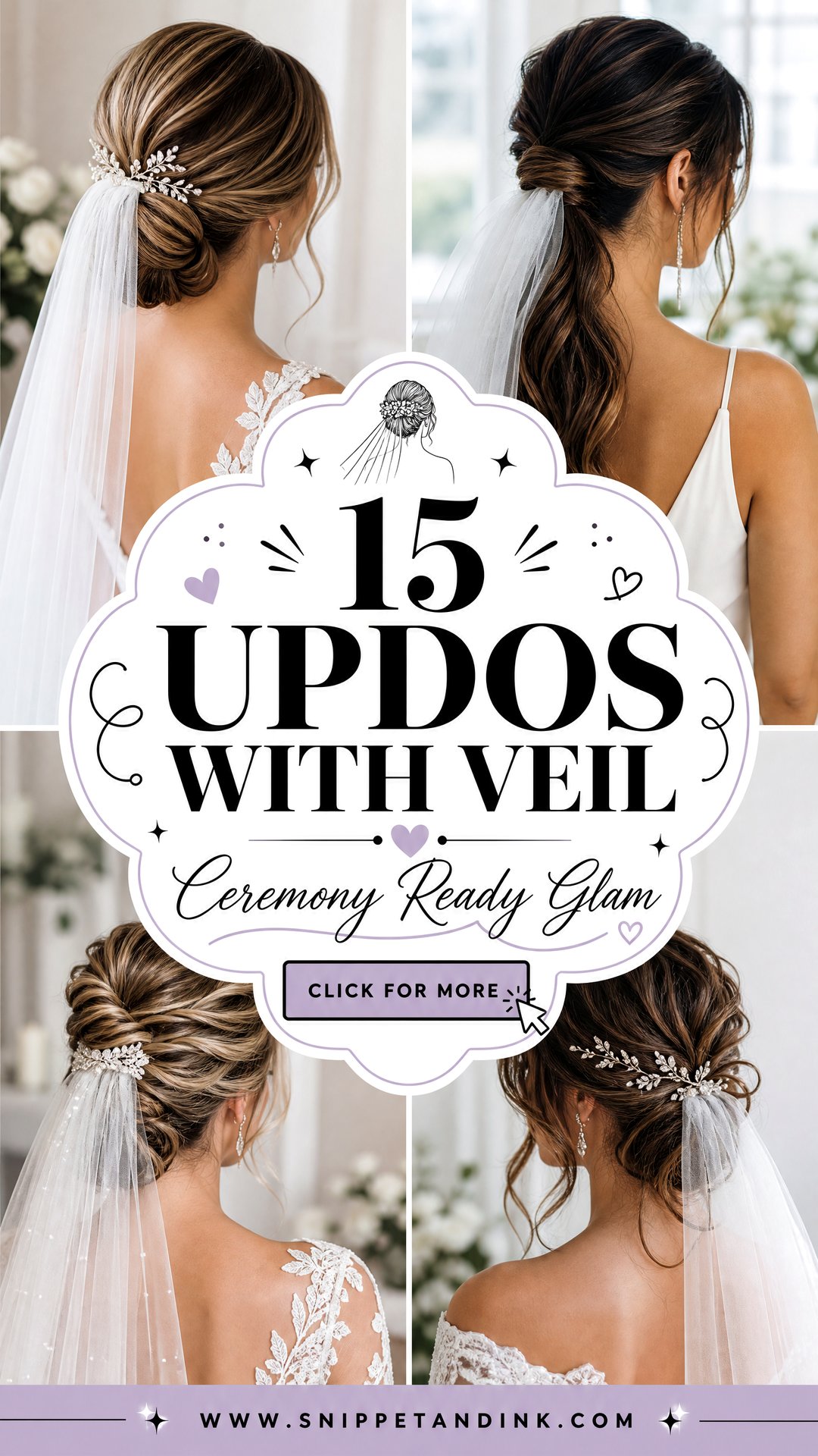 15 Updos with Veil for Elegant Ceremony-Ready Bridal Glam - 15 Updos with Veil for Elegant, Ceremony-Ready Bridal Glam