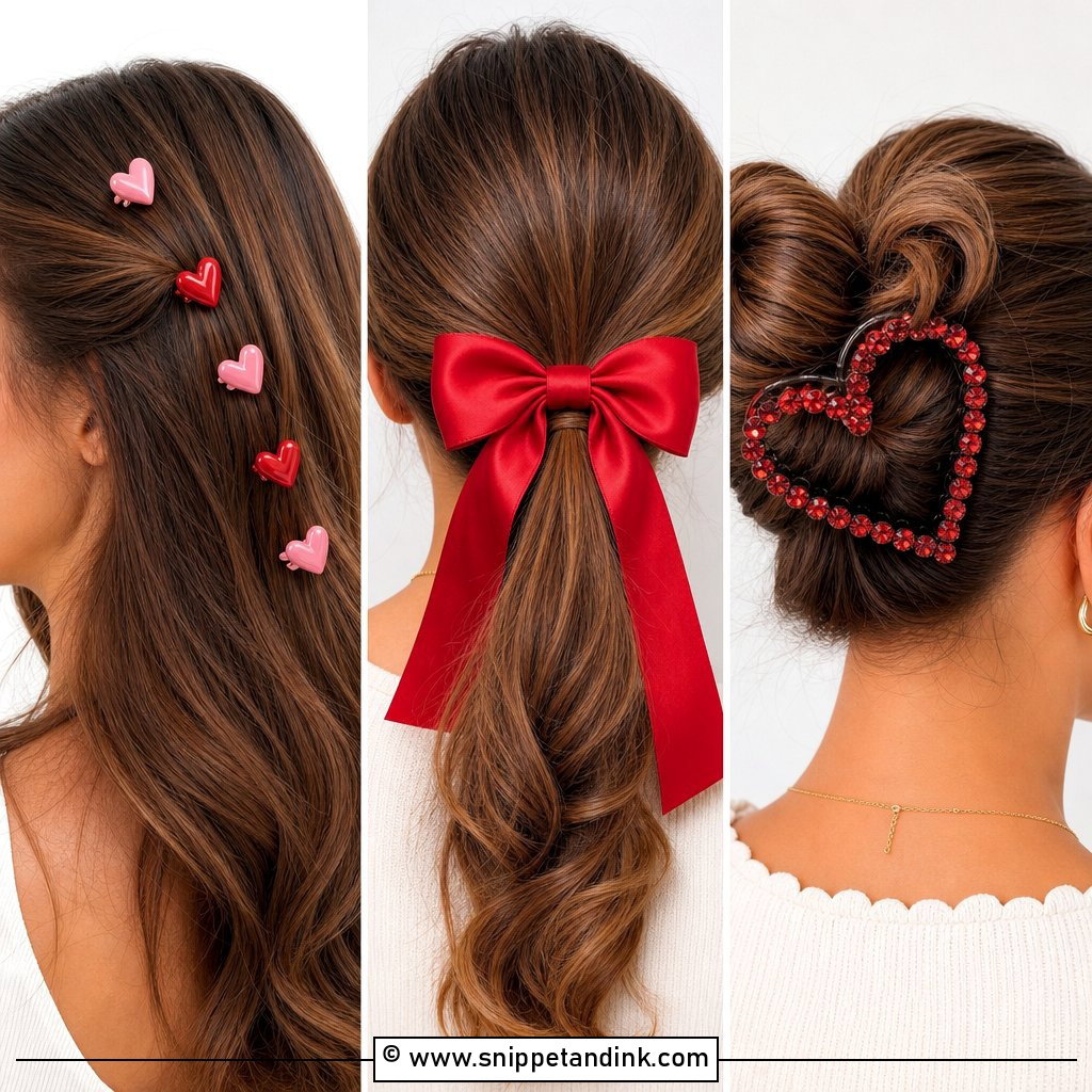 15 Valentines Hair Accessories for Sweet Stylish Date Looks