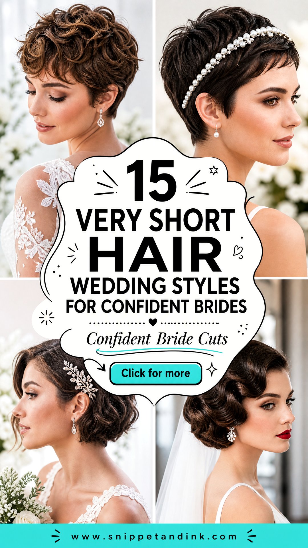 15 Very Short Hair Wedding Styles for Confident Brides - 15 Very Short Hair Wedding Styles for Confident Brides