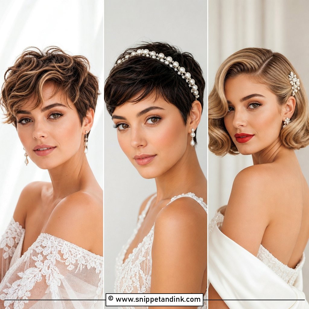 15 Very Short Hair Wedding Styles for Confident Brides