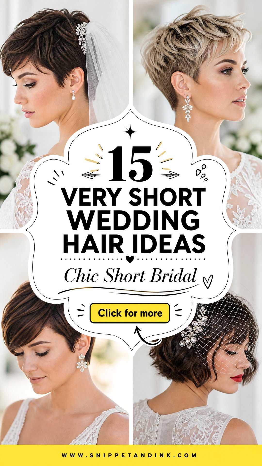 15 Very Short Wedding Hair Ideas for Chic Bridal Beauty - 15 Very Short Wedding Hair Ideas for Chic Bridal Beauty