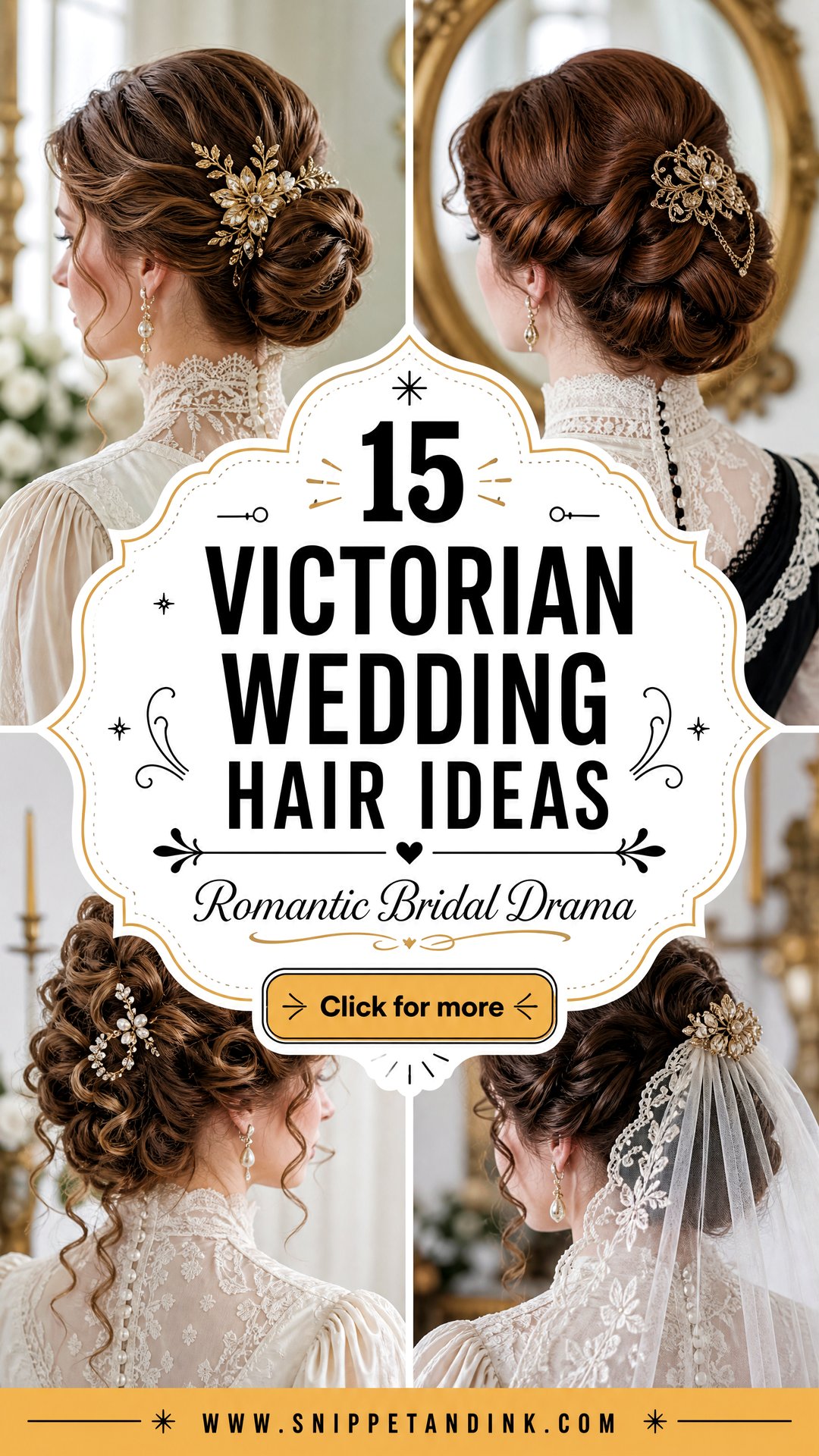15 Victorian Wedding Hair Ideas for Romantic Bridal Drama - 15 Victorian Wedding Hair Ideas for Romantic Bridal Drama