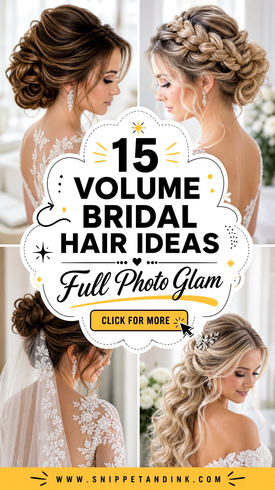 15 Volume Bridal Hair Ideas for Full Photo-Ready Glam - 15 Volume Bridal Hair Ideas for Full, Photo-Ready Glam