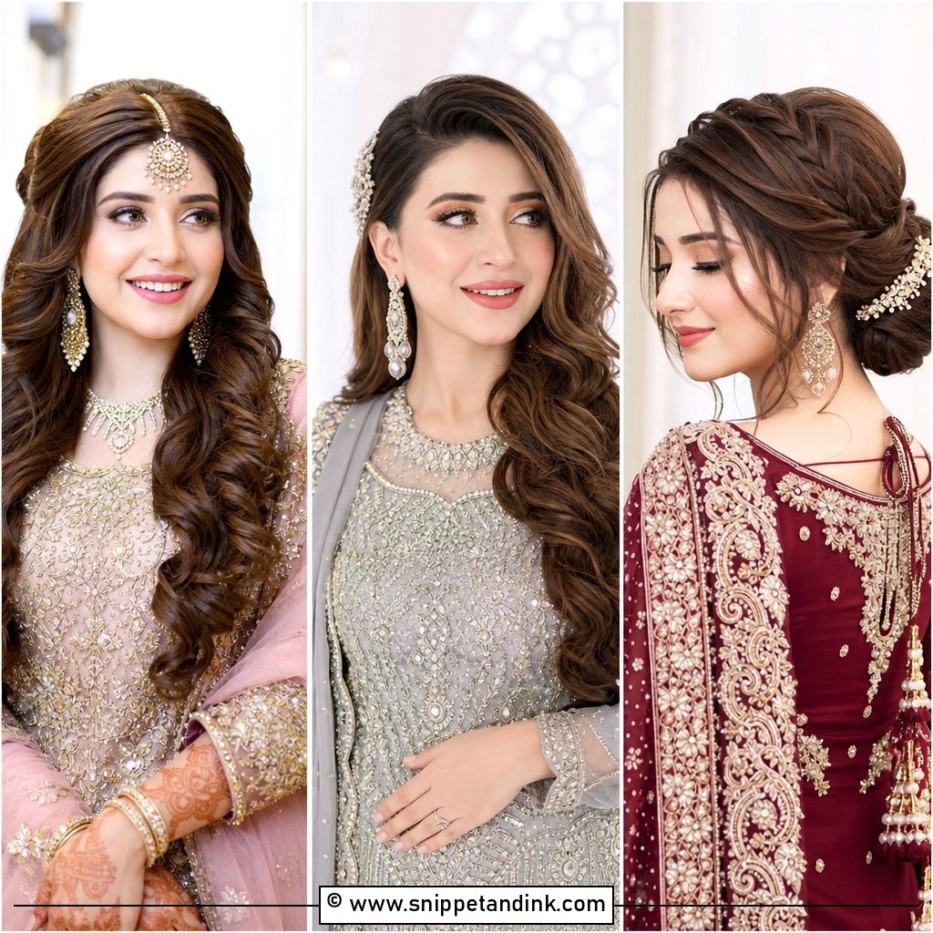 15 Waleema Hairstyles for Elegant Celebration-Ready Glam