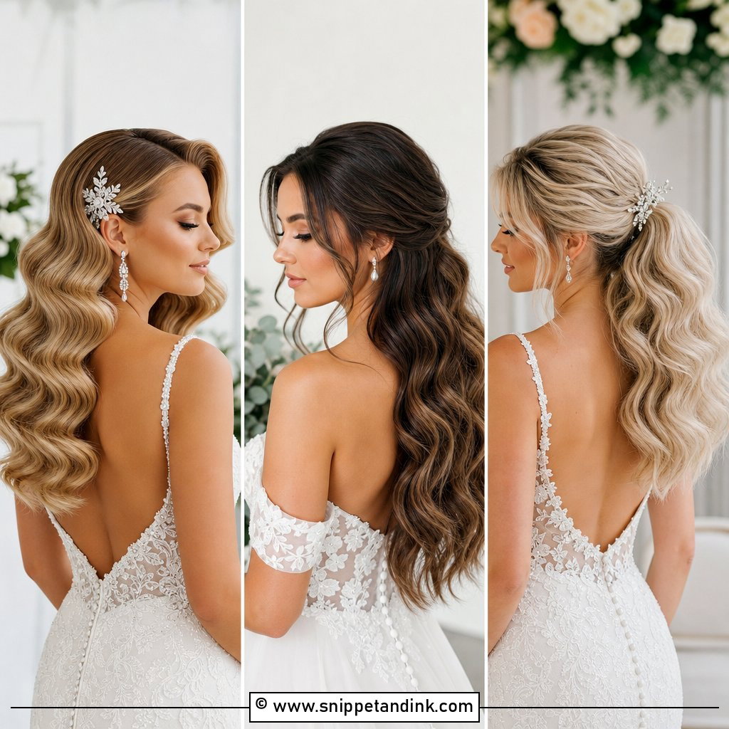 15 Waves Bride Hairstyles for Soft Modern Wedding Glam