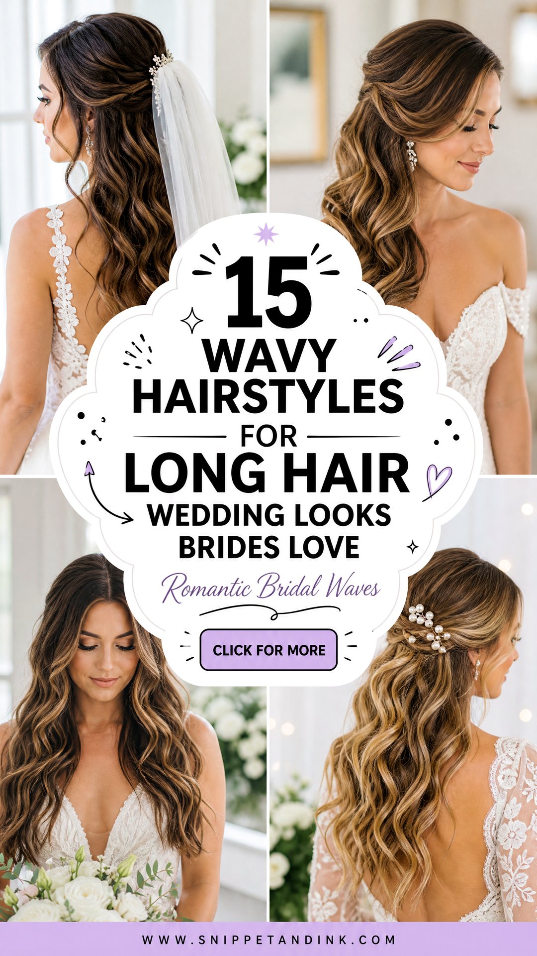 15 Wavy Hairstyles for Long Hair Wedding Looks Brides Love - 15 Wavy Hairstyles for Long Hair Wedding Looks Brides Love