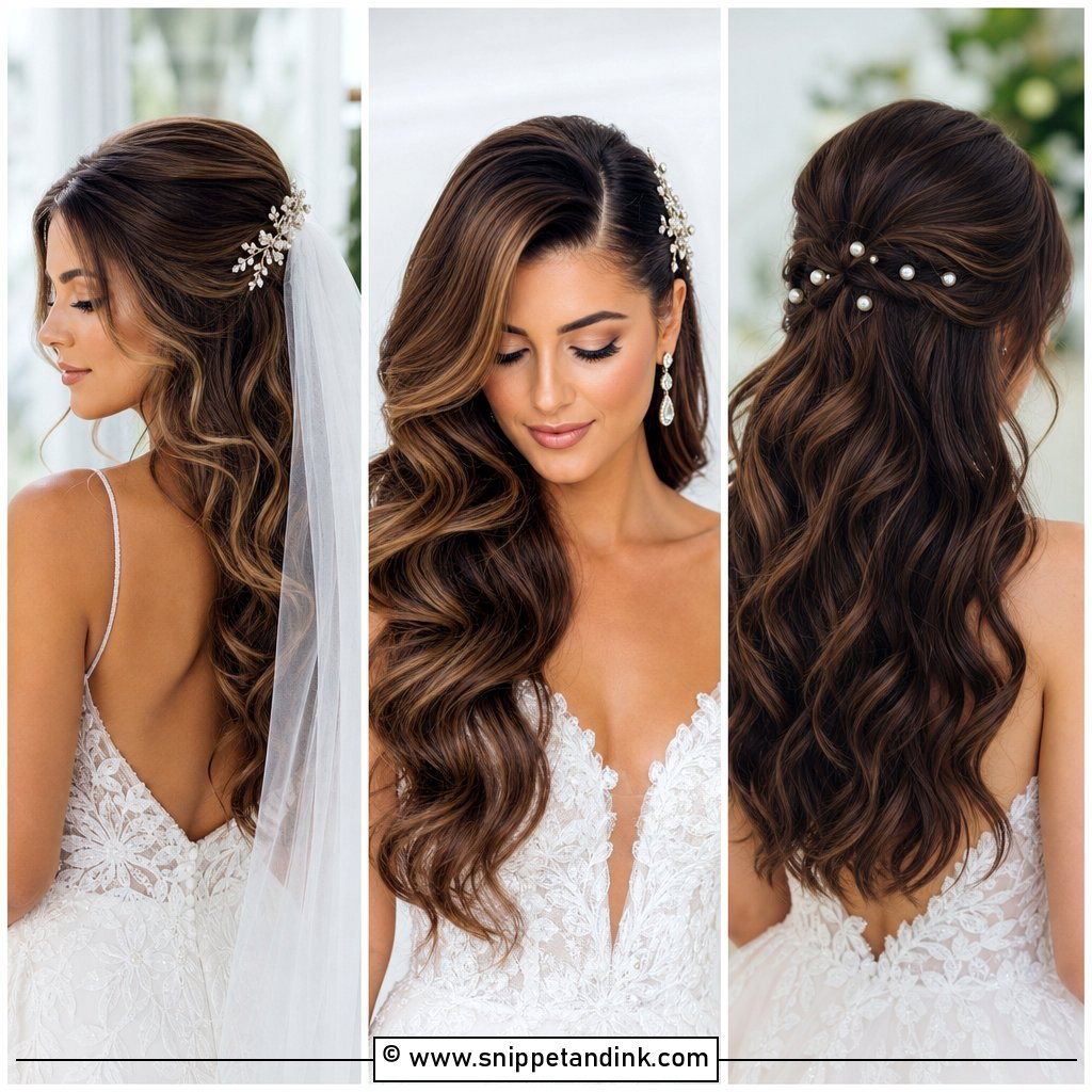 15 Wavy Hairstyles for Long Hair Wedding Looks Brides Love