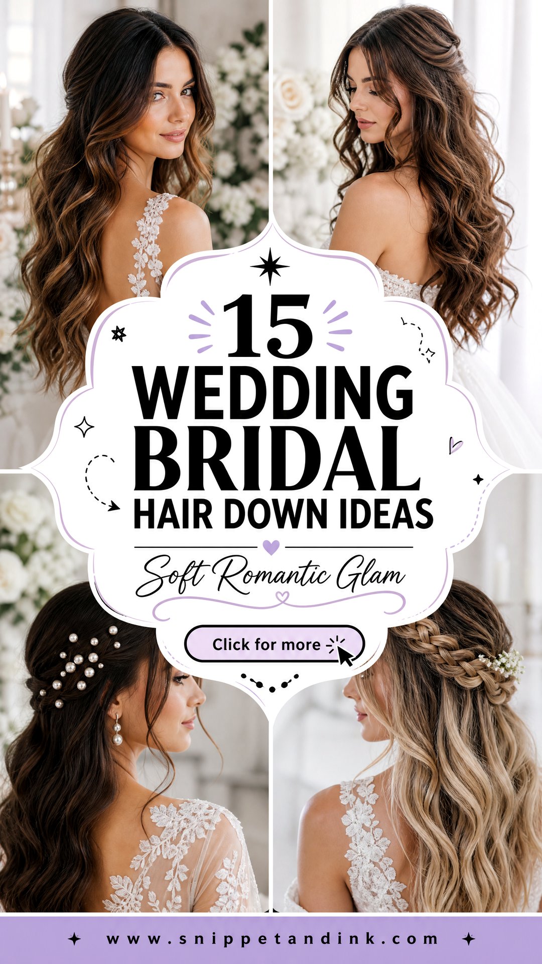 15 Wedding Bridal Hair Down Ideas for Soft Romantic Glam - 15 Wedding Bridal Hair Down Ideas for Soft Romantic Glam