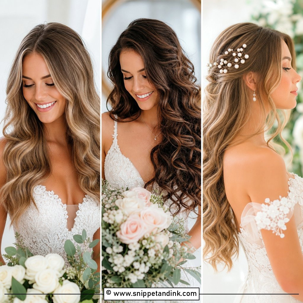 15 Wedding Bridal Hair Down Ideas for Soft Romantic Glam