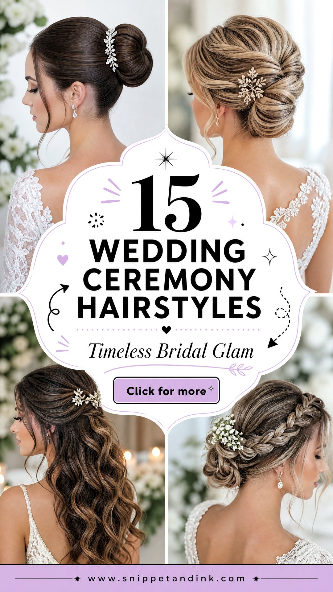 15 Wedding Ceremony Hairstyles for Timeless Bridal Glam - 15 Wedding Ceremony Hairstyles for Timeless Bridal Glam