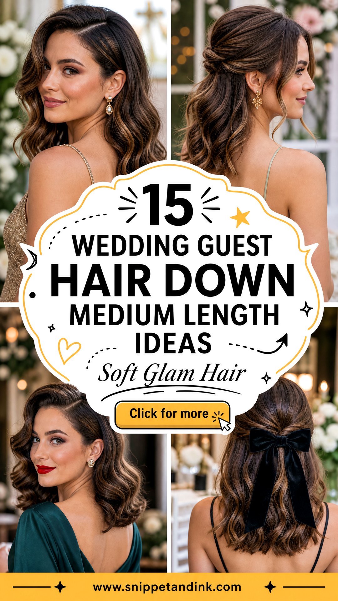 15 Wedding Guest Hair Down Medium Length Ideas for Soft Glam - 15 Wedding Guest Hair Down Medium Length Ideas for Soft Glam