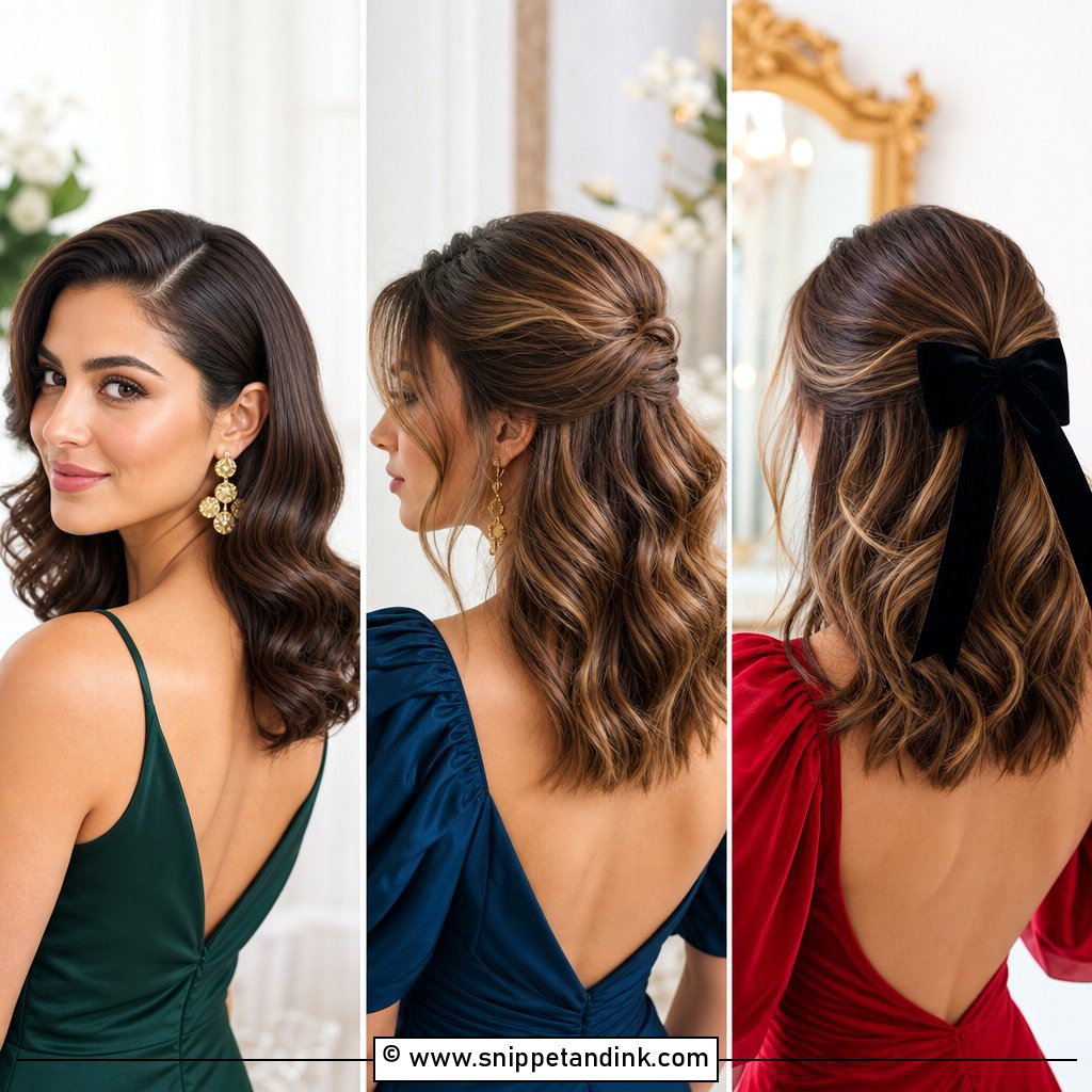 15 Wedding Guest Hair Down Medium Length Ideas for Soft Glam