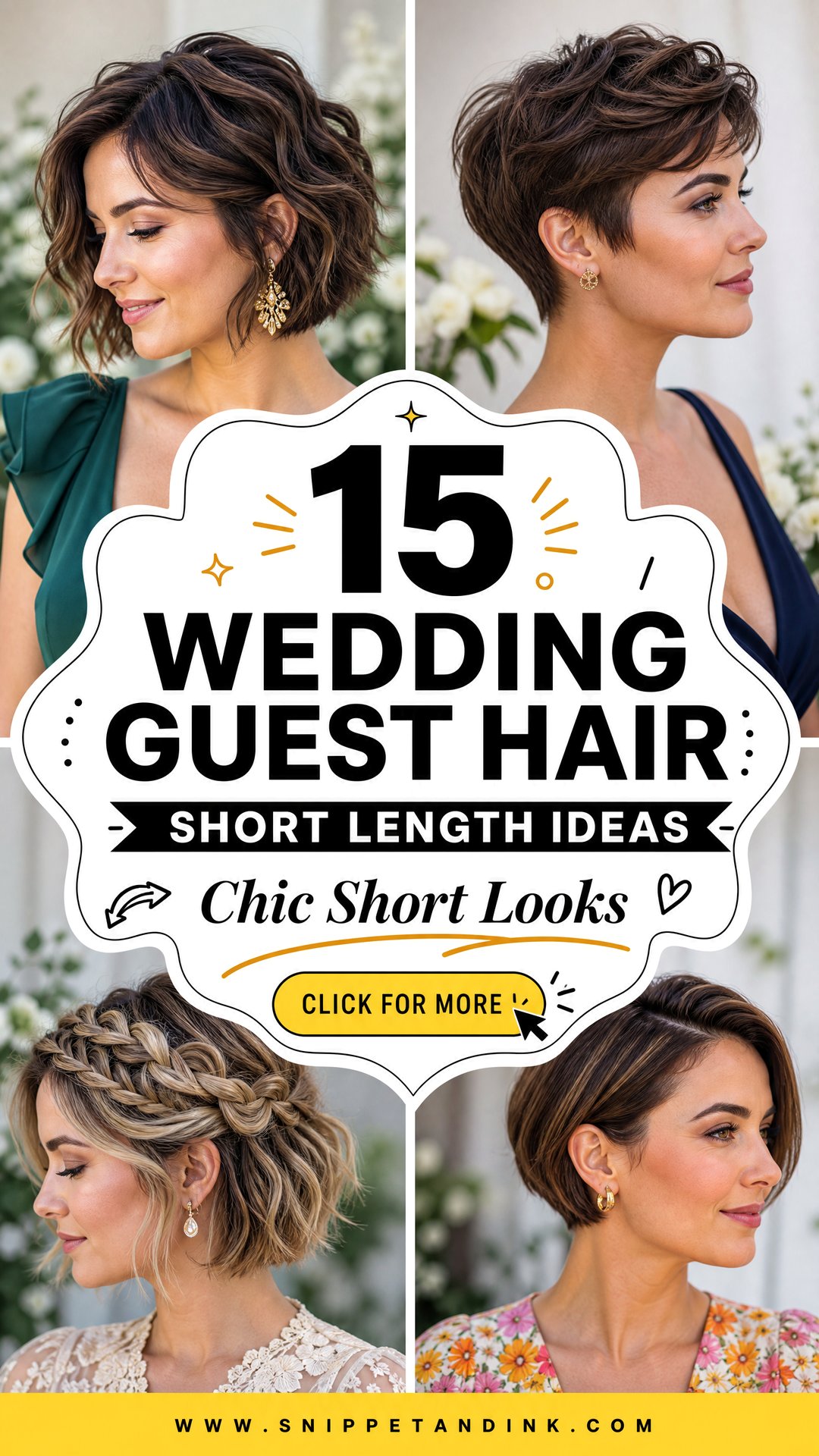 15 Wedding Guest Hair Short Length Ideas for Chic Looks - 15 Wedding Guest Hair Short Length Ideas for Chic Looks