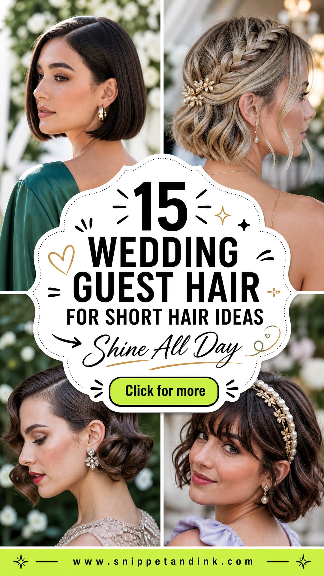15 Wedding Guest Hair for Short Hair Ideas to Shine All Day - 15 Wedding Guest Hair for Short Hair Ideas to Shine All Day