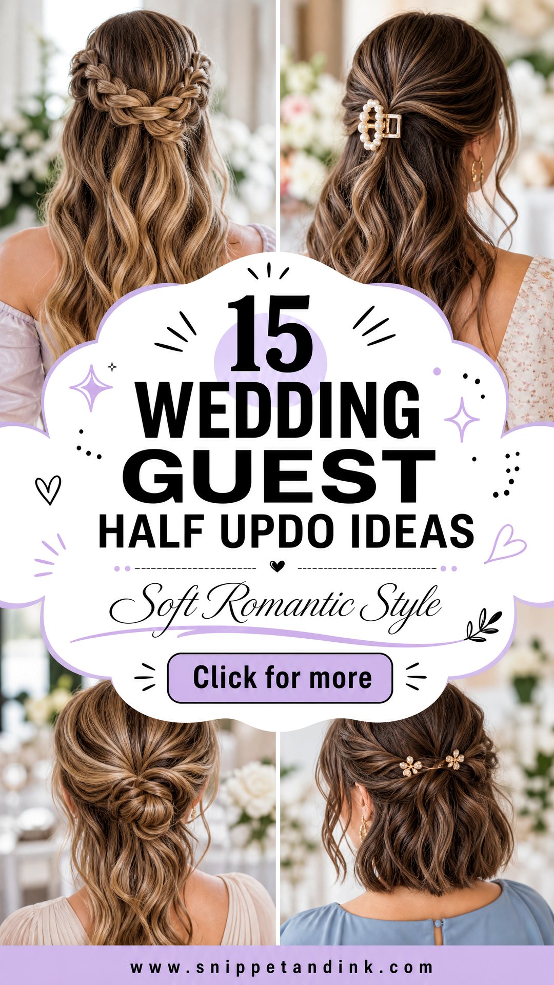 15 Wedding Guest Half Updo Ideas for Soft Romantic Style - 15 Wedding Guest Half Updo Ideas for Soft Romantic Style