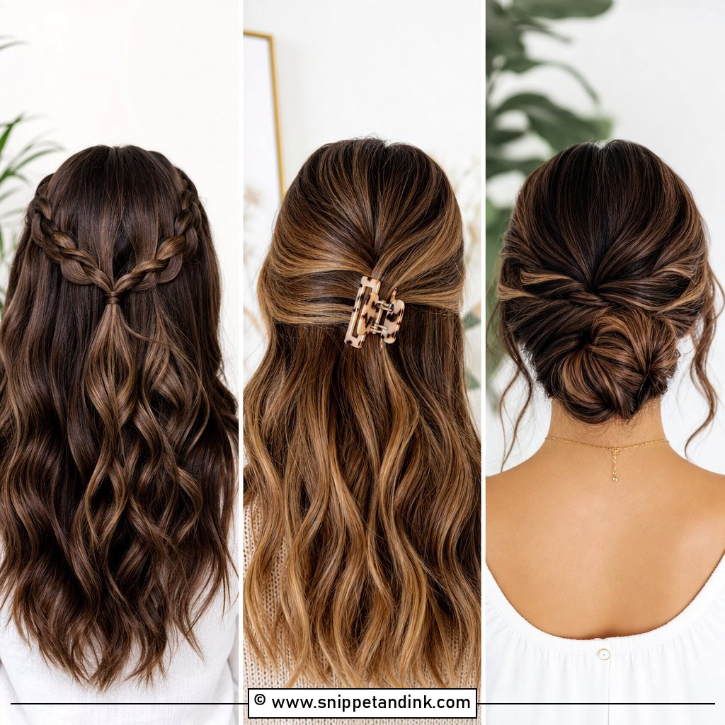 15 Wedding Guest Half Updo Ideas for Soft Romantic Style