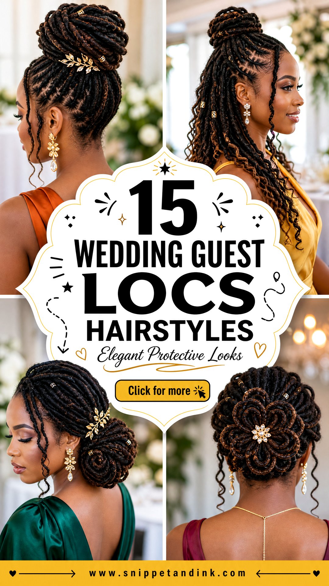 15 Wedding Guest Locs Hairstyles for Elegant Protective Looks - 15 Wedding Guest Locs Hairstyles for Elegant Protective Looks