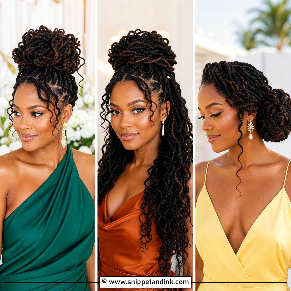 15 Wedding Guest Locs Hairstyles for Elegant Protective Looks