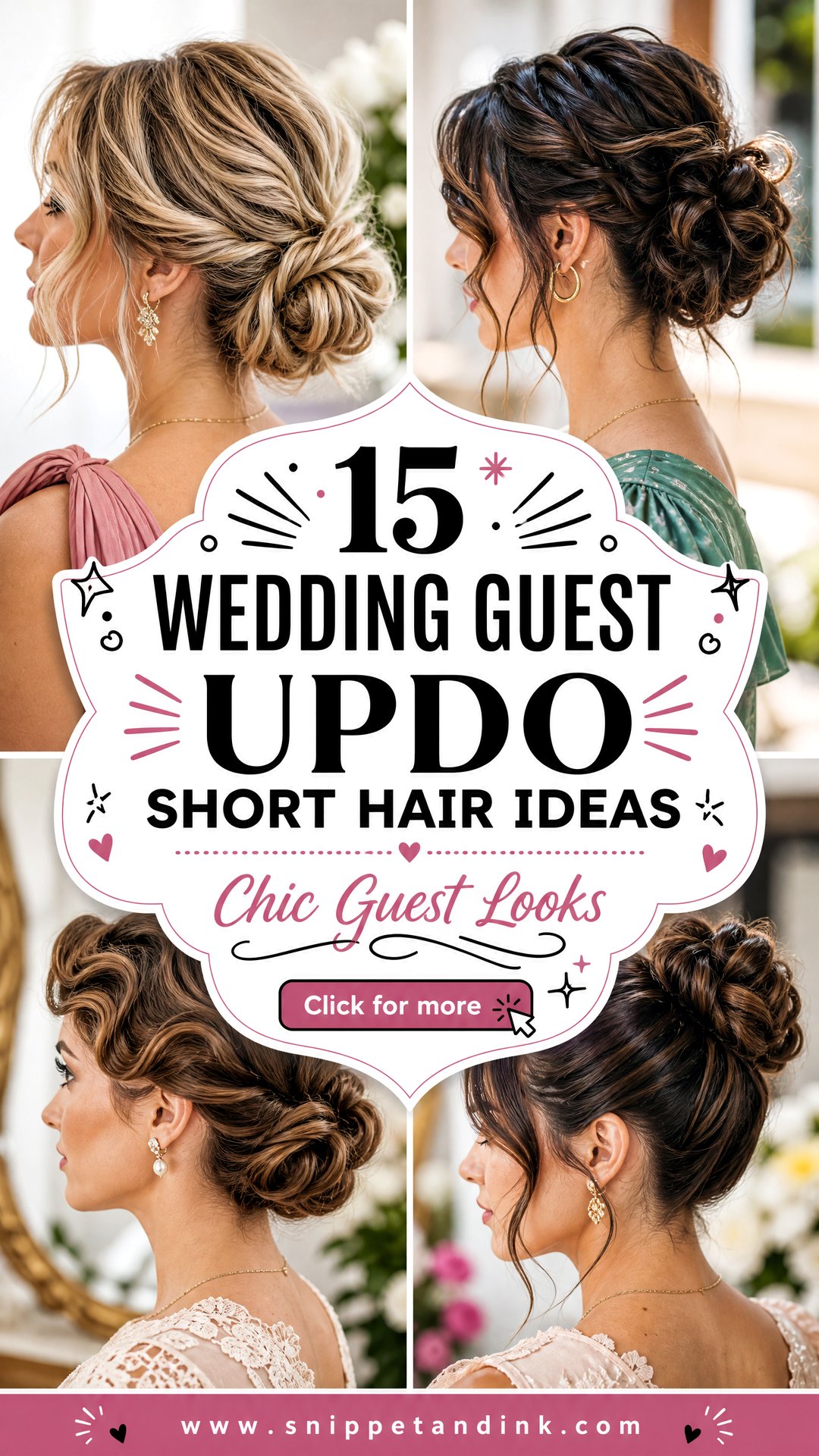 15 Wedding Guest Updo Short Hair Ideas for Chic Guests to Try - 15 Wedding Guest Updo Short Hair Ideas for Chic Guests to Try