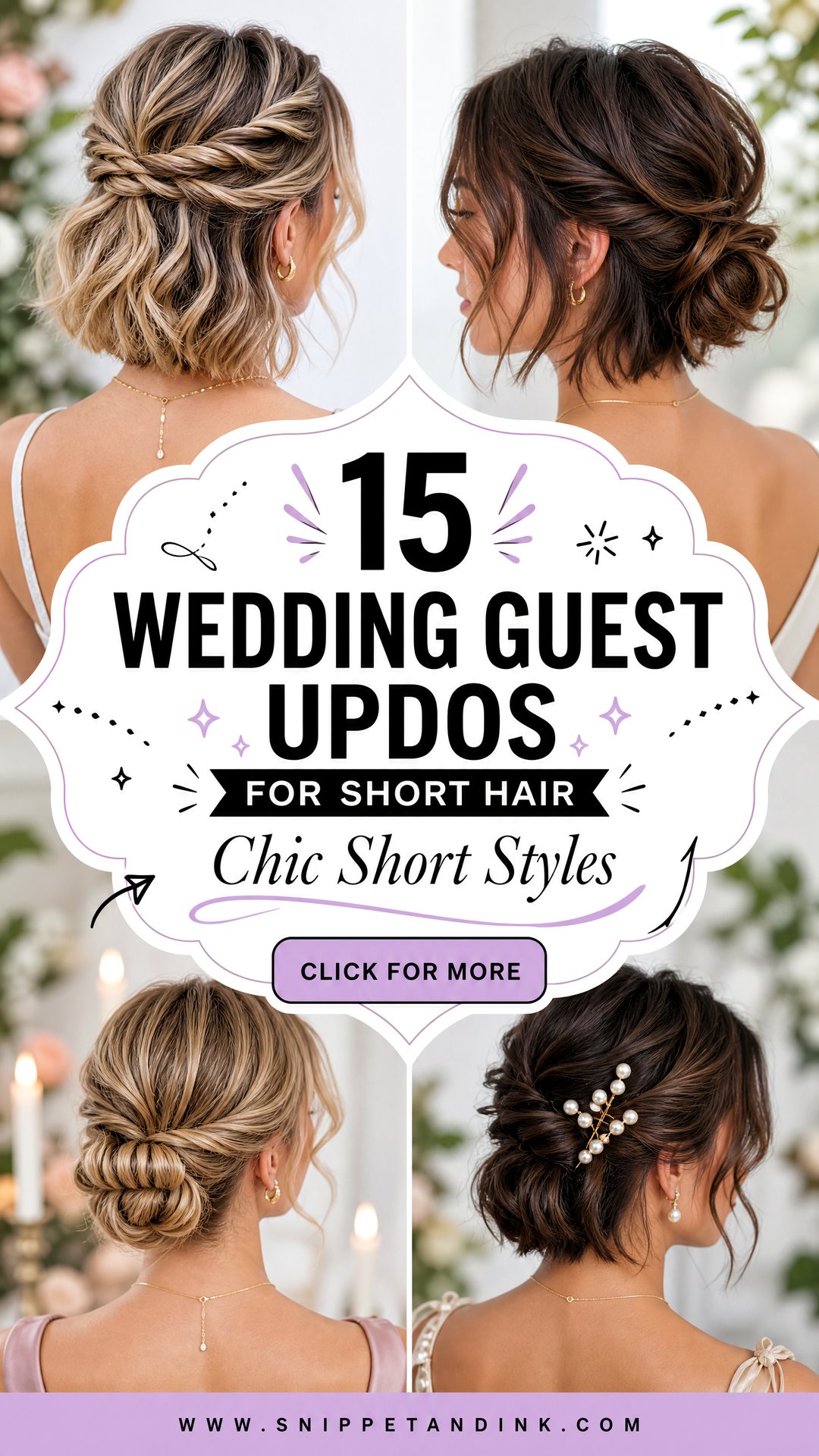 15 Wedding Guest Updos for Short Hair That Feel So Chic - 15 Wedding Guest Updos for Short Hair That Feel So Chic