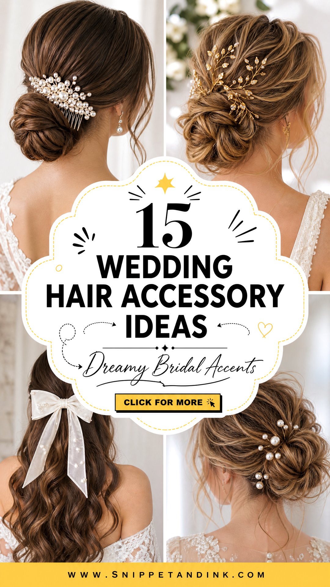 15 Wedding Hair Accessory Ideas for Dreamy Bridal Style - 15 Wedding Hair Accessory Ideas for Dreamy Bridal Style