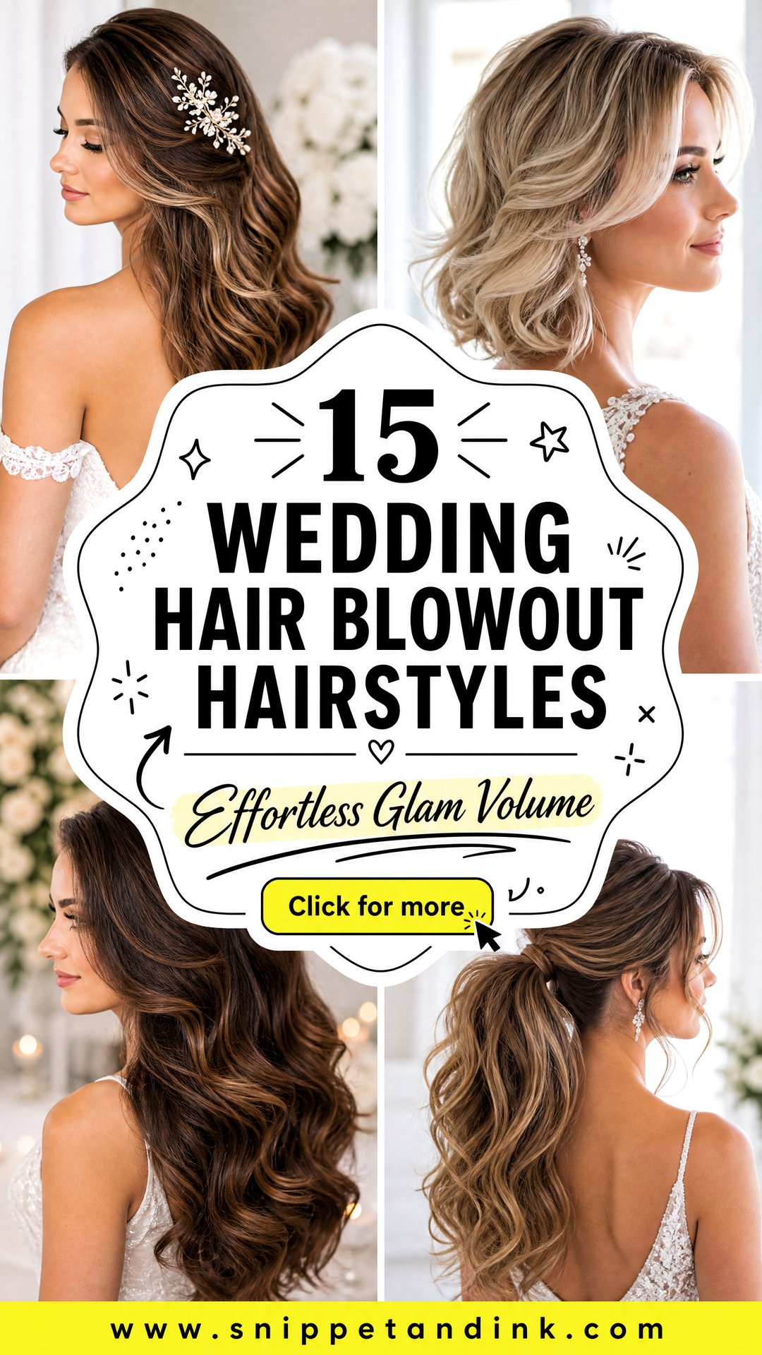 15 Wedding Hair Blowout Hairstyles for Effortless Glam Looks - 15 Wedding Hair Blowout Hairstyles for Effortless Glam Looks