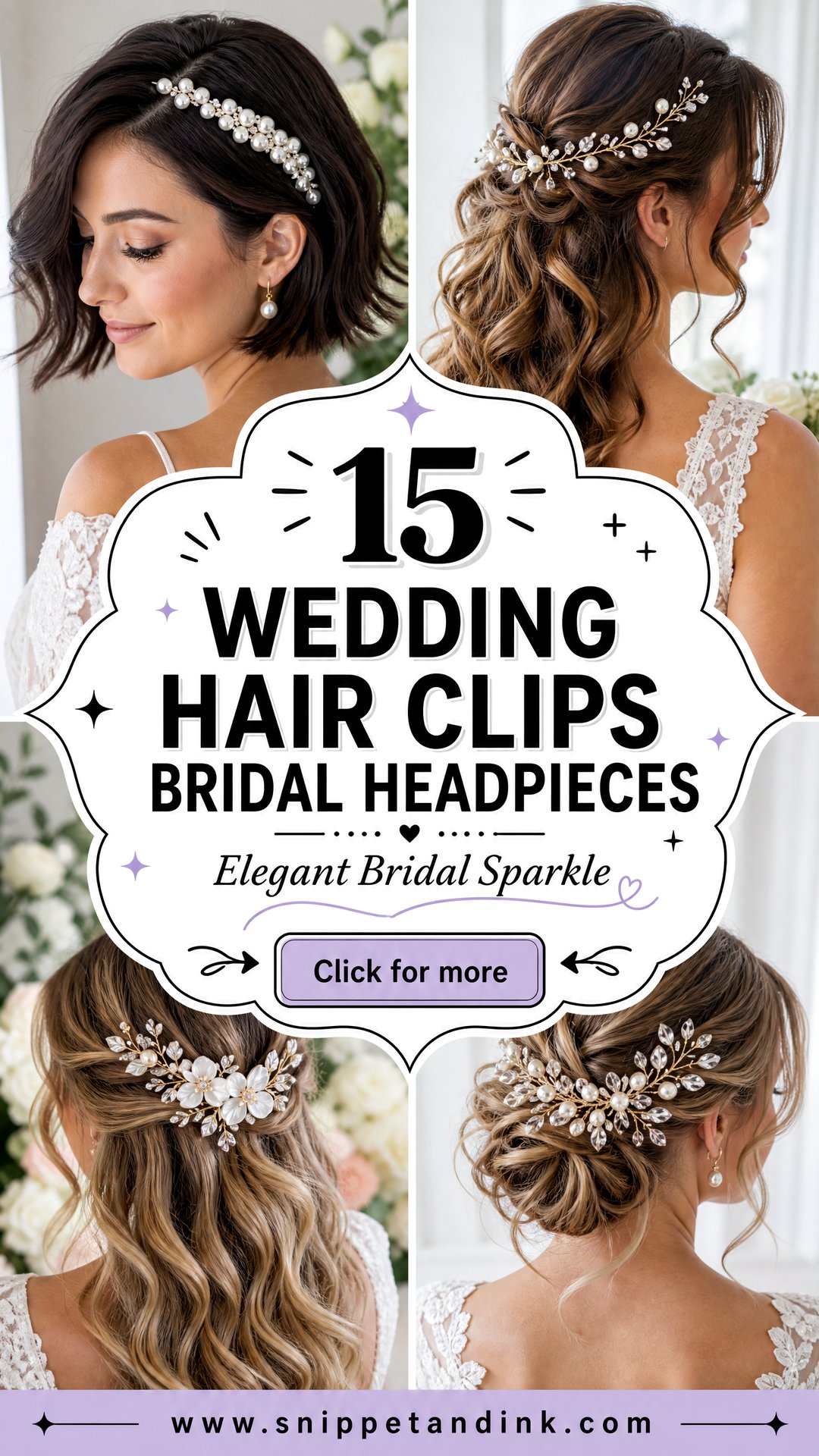 15 Wedding Hair Clips Bridal Headpieces for Elegant Brides - 15 Wedding Hair Clips Bridal Headpieces for Elegant Brides