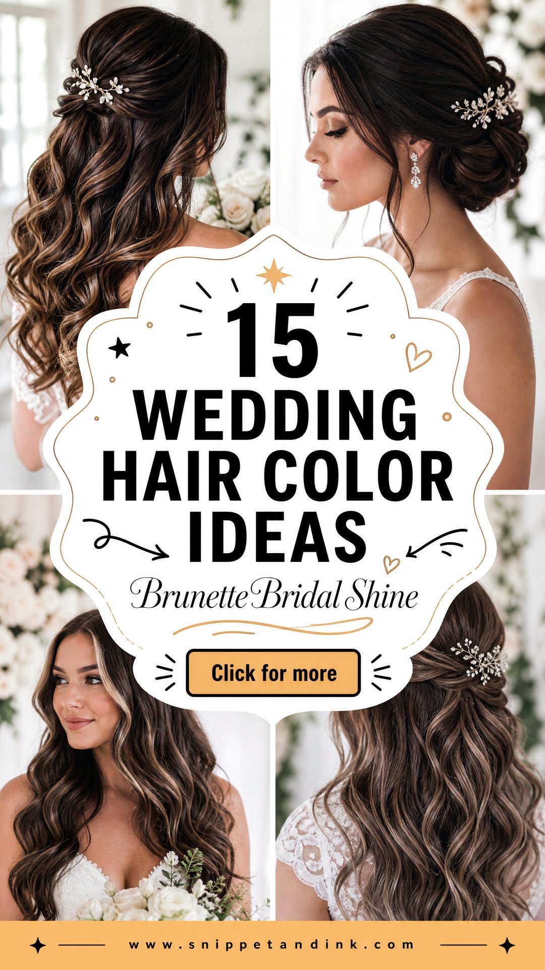 15 Wedding Hair Color Ideas Brunettes Will Love This Season - 15 Wedding Hair Color Ideas Brunettes Will Love This Season