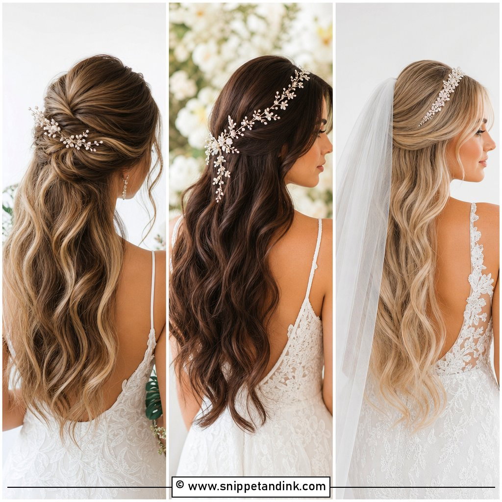 15 Wedding Hair Down Out of Face Ideas Romantic Bridal Looks