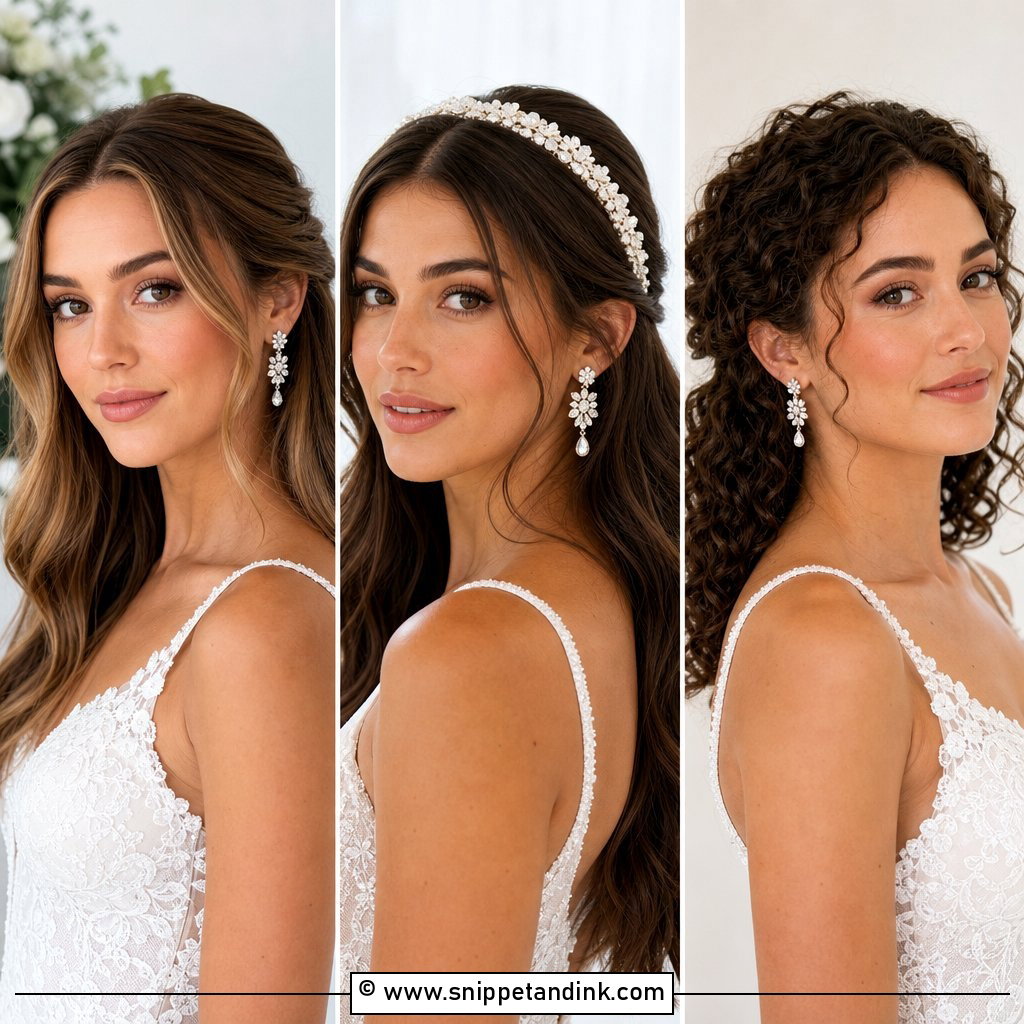 15 Wedding Hair Down Tucked Behind Ears Ideas Chic Bridal Looks