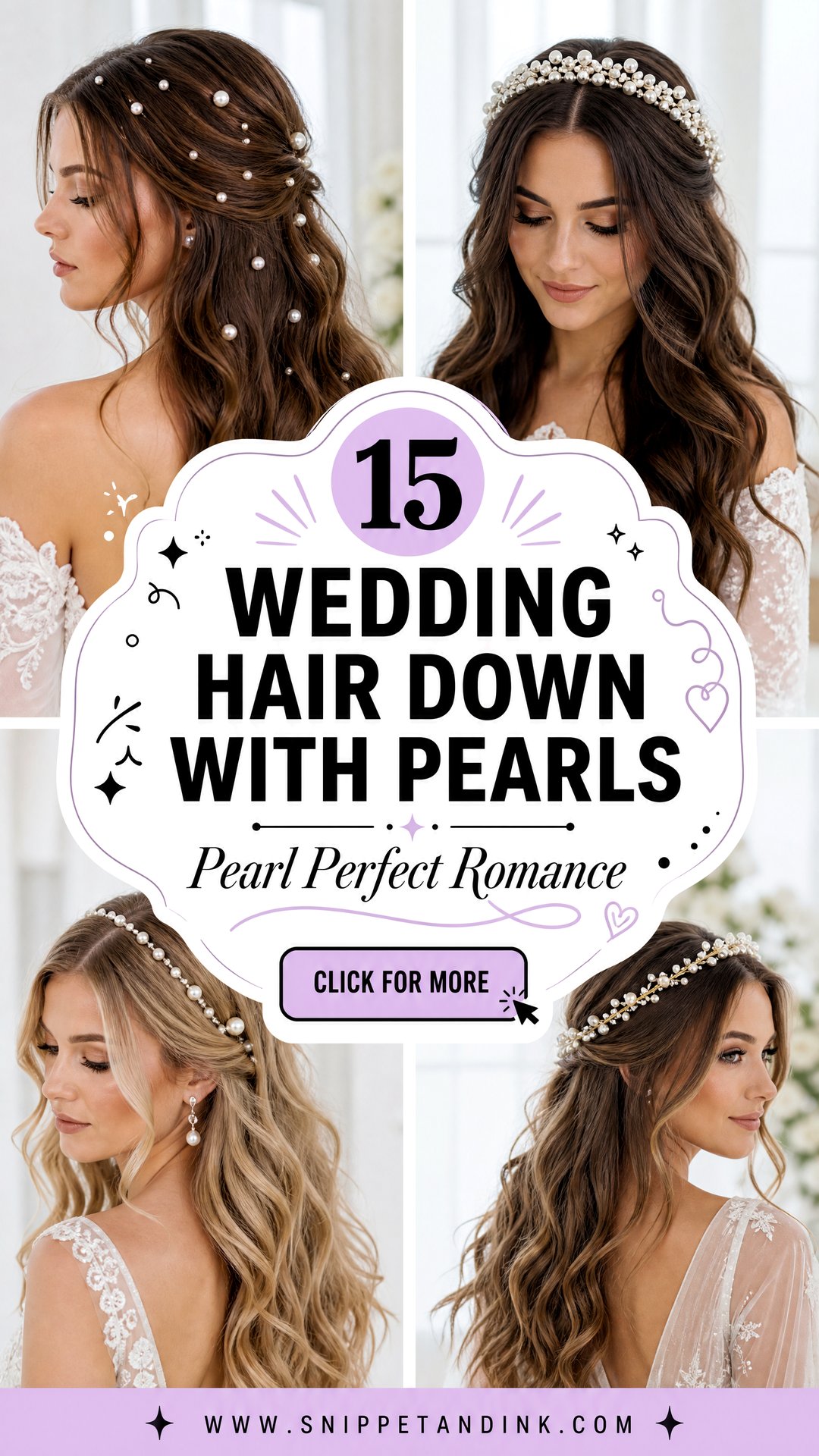 15 Wedding Hair Down with Pearls Elegant Bridal Looks - 15 Wedding Hair Down with Pearls: Elegant Bridal Looks