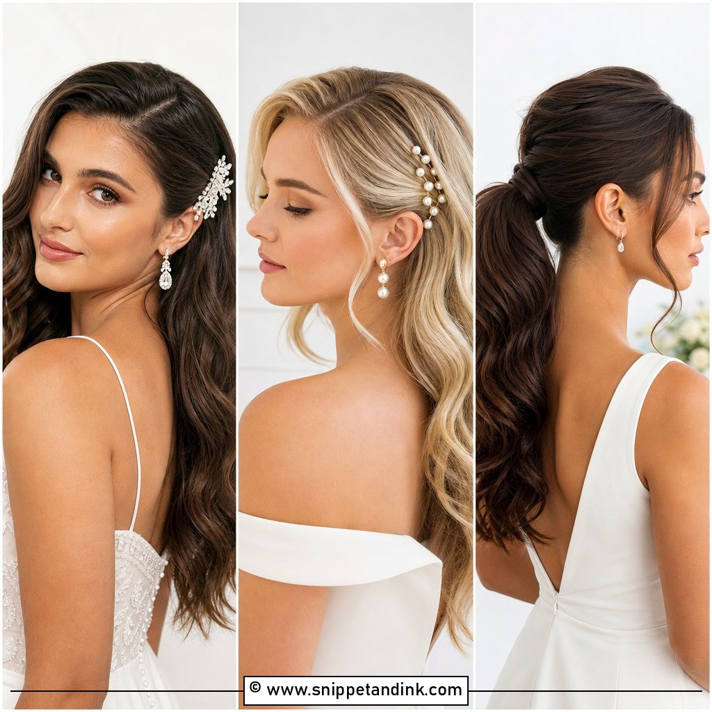 15 Wedding Hair Pinned on One Side Ideas Romantic Looks