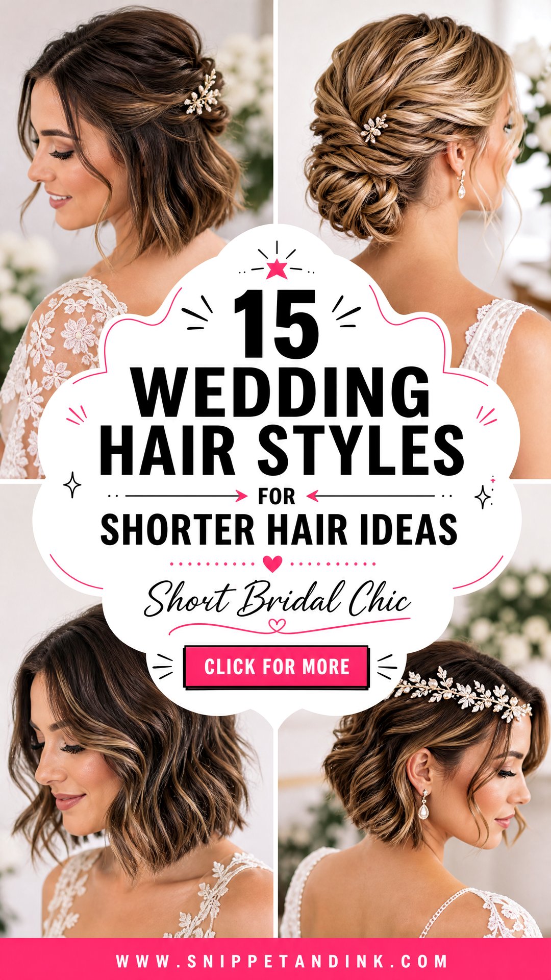 15 Wedding Hair Styles for Shorter Hair Chic Bridal Looks - 15 Wedding Hair Styles for Shorter Hair: Chic Bridal Looks