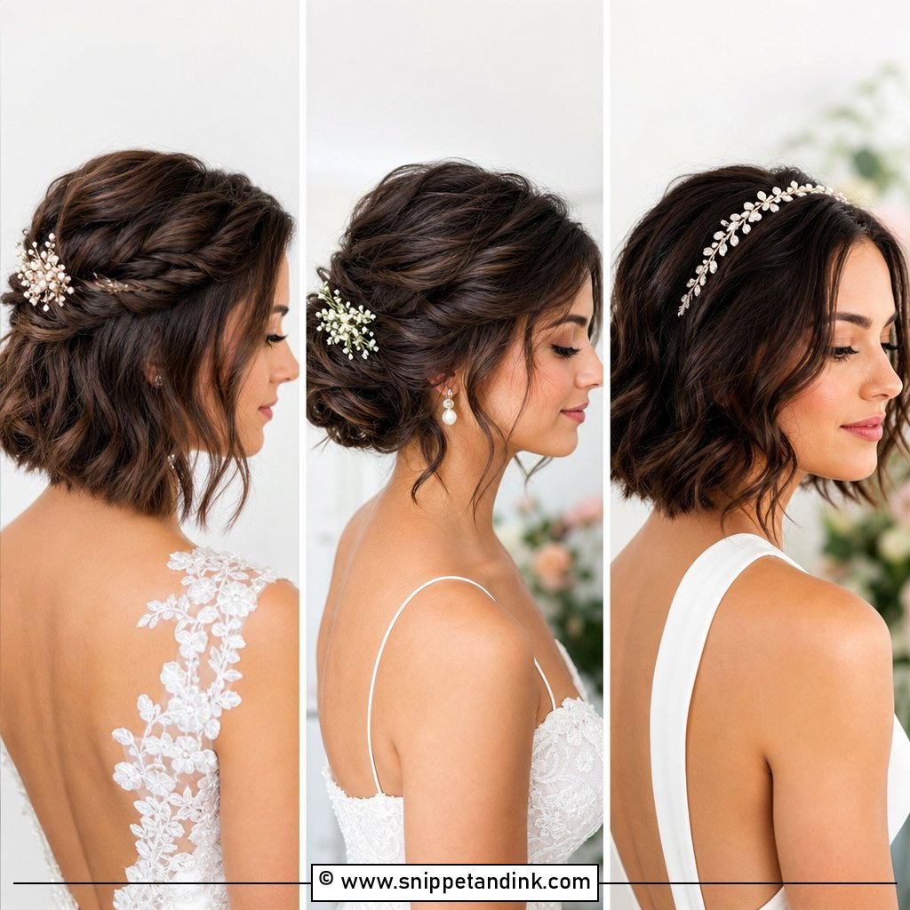 15 Wedding Hair Styles for Shorter Hair Chic Bridal Looks