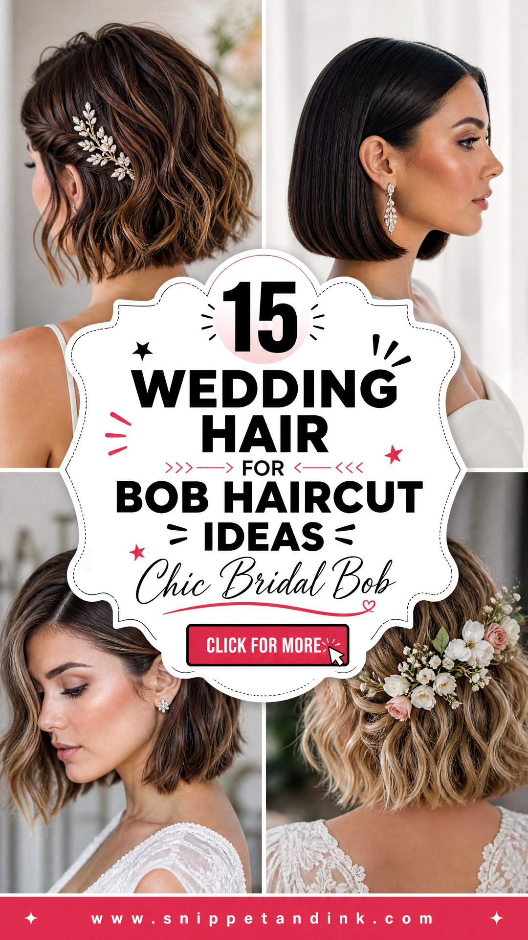 15 Wedding Hair for Bob Haircut Ideas Chic Bridal Looks - 15 Wedding Hair for Bob Haircut Ideas: Chic Bridal Looks