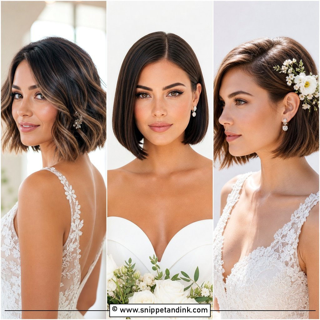 15 Wedding Hair for Bob Haircut Ideas Chic Bridal Looks