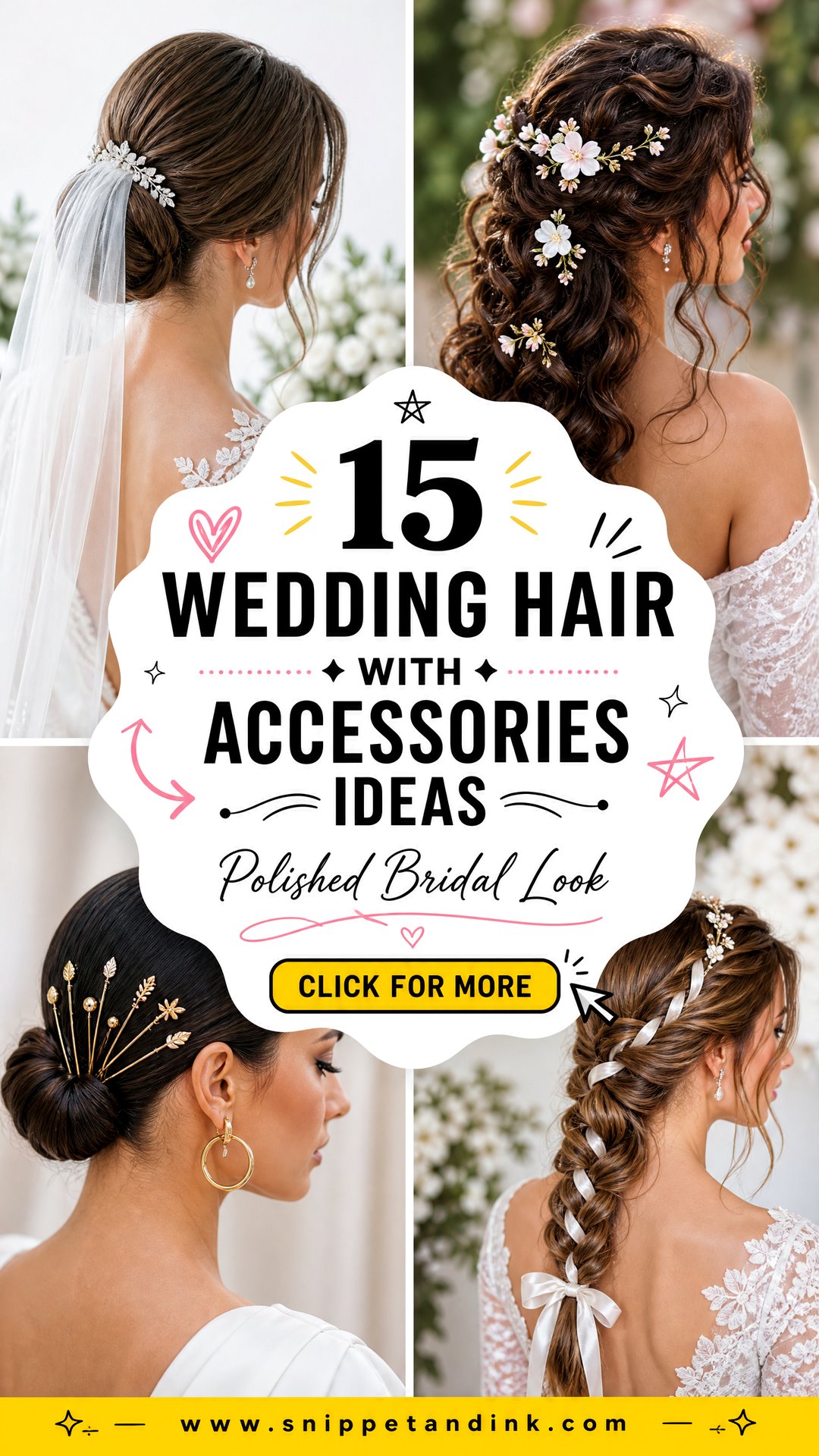 15 Wedding Hair with Accessories for a Polished Bridal Look - 15 Wedding Hair with Accessories for a Polished Bridal Look