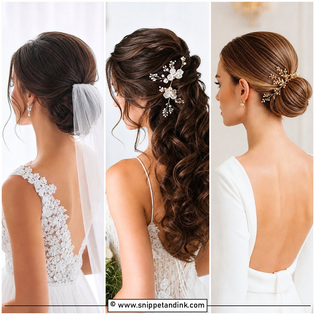 15 Wedding Hair with Accessories for a Polished Bridal Look